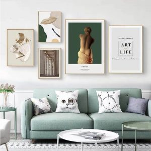 Abstract Renaissance Venus Vintage Canvas Paintings Contemporary Posters and Prints Wall Art Pictures for Living Room Home Decor