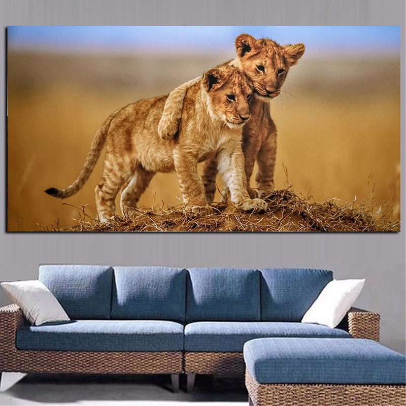 African-Brotherly-Love-Lion-Cubs-Animals-Canvas-Painting-Wild-Animal-Posters-and-Prints-Wall-Art-Pictures-2.jpg