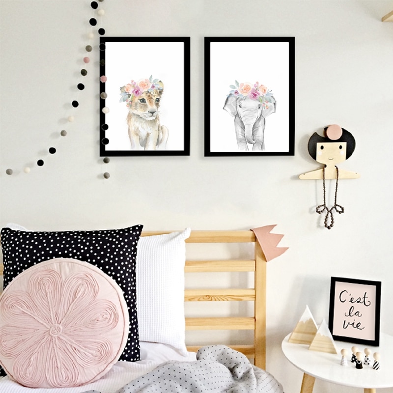Animals-Floral-Crown-Art-Decor-Canvas-Painting-Baby-Girl-Prints-Animal-Giraffe-Elephant-Lion-Wall-Art-2.jpg