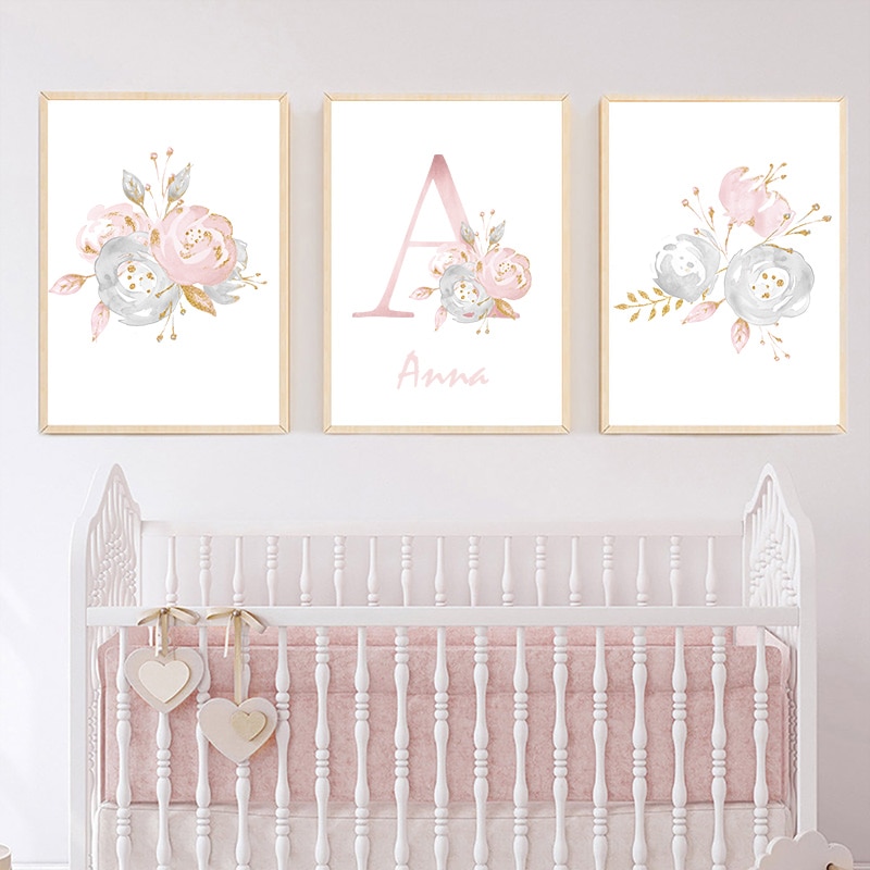 Baby-Girl-Personalized-Gift-Print-Nursery-Art-Custom-Girl-s-Name-Canvas-Painting-Floral-Flowers-Pink-1.jpg
