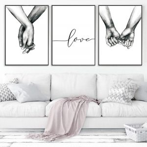 Canvas Painting Wall Art Peinture Tableau Mural Nordic Posters And Prints Poster Love Laminas Decorativas Pared Cuadros