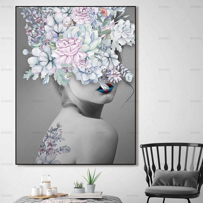 Conisi-Abstract-Rose-Beauty-Wall-Art-Canvas-Painting-Prints-Ladies-Wear-Floral-Rose-Hat-Poster-Home-4.jpg
