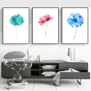 Elegant Poetry Watercolor Beautiful Plant Floral Flower Rose Canvas Painting Art Print Poster Picture Wall Home Modern Decor
