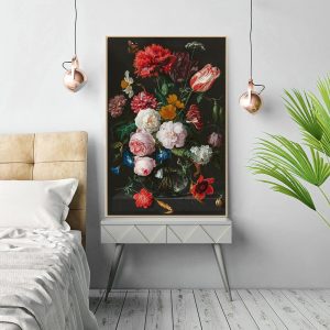 Eleghant Rose Flower Canvas Wall Art Classic Romantic Floral Frameless Oil Painting Home Decor Posters Bedroom Decoration