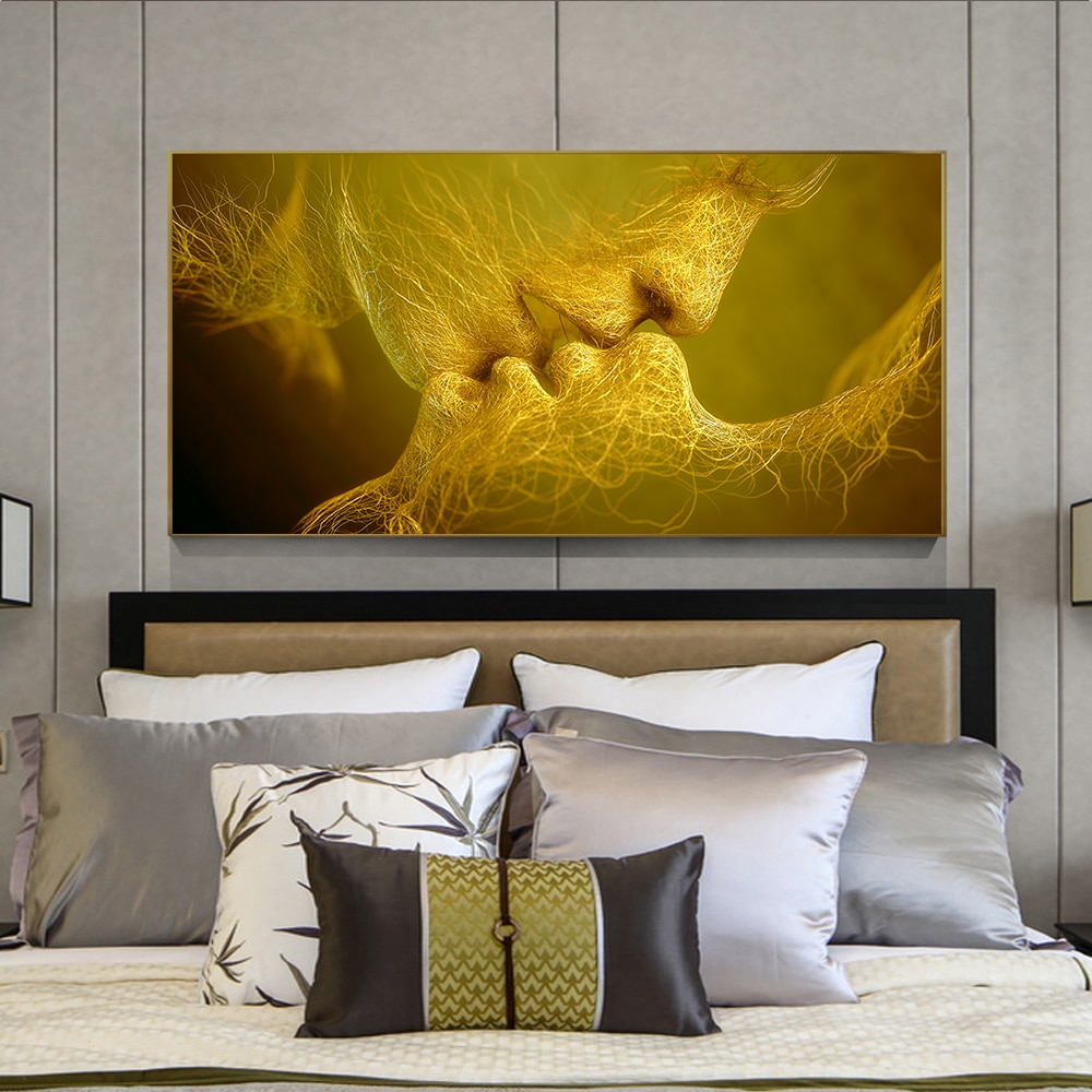 Golden-And-Black-Love-Kiss-Oil-Painting-on-Canvas-Posters-and-Prints-Cuadros-Wall-Art-Pictures-2.jpg