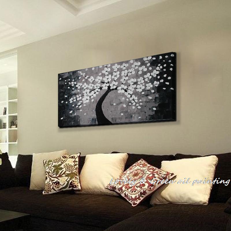Hand-Painted-Black-and-white-adornment-floral-tree-abstract-modern-oil-painting-on-canvas-Home-Decor-1.jpg