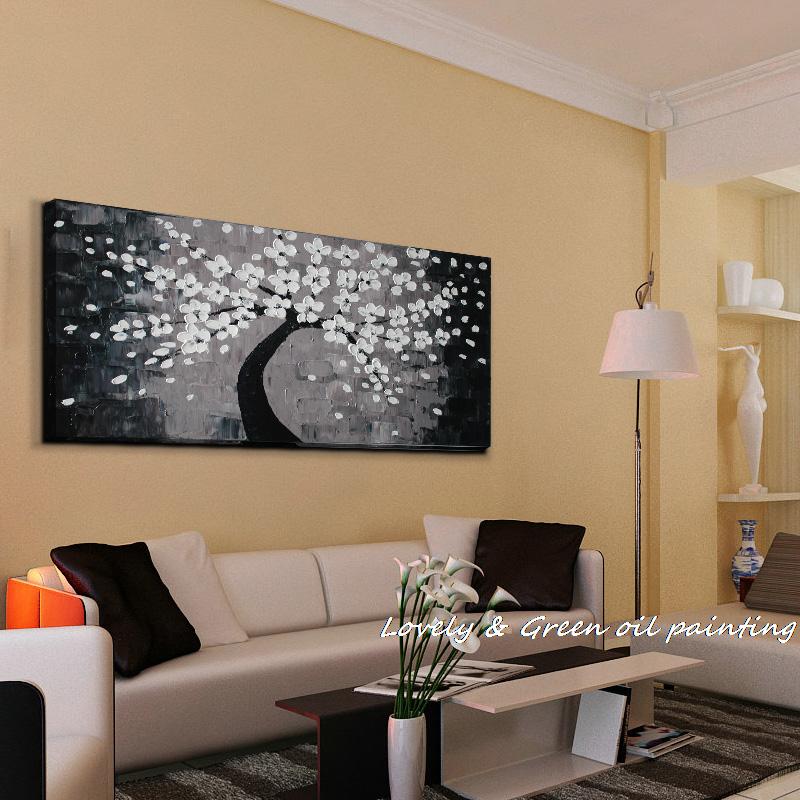 Hand-Painted-Black-and-white-adornment-floral-tree-abstract-modern-oil-painting-on-canvas-Home-Decor-2.jpg
