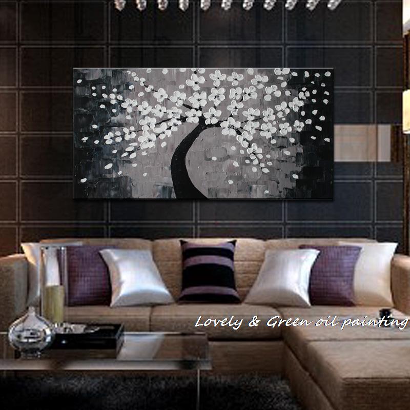 Hand-Painted-Black-and-white-adornment-floral-tree-abstract-modern-oil-painting-on-canvas-Home-Decor-4.jpg