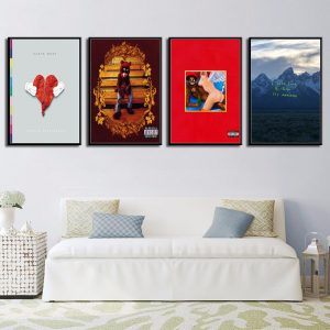 Kanye West The Life Of Pablo Ye Hot Album Music Cover Hip Hop Pop Rap Art Painting Vintage Canvas Poster Wall Home Decor