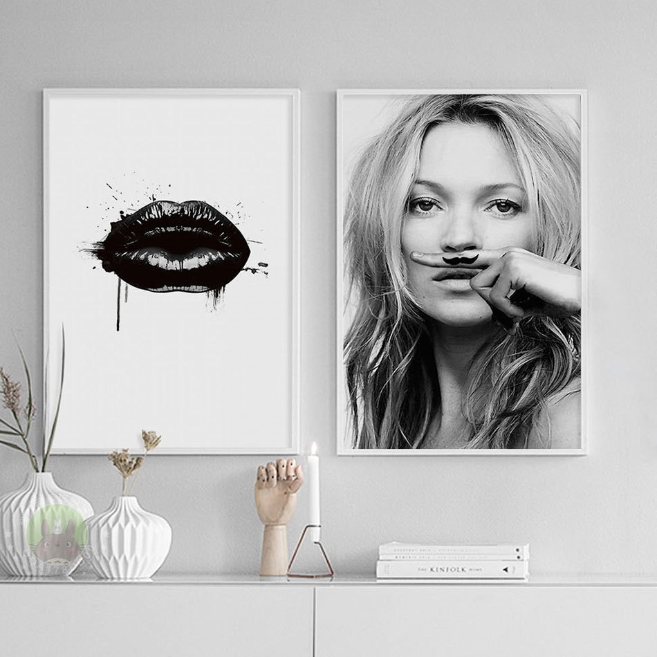 Love Beauty Wall Art Pictures for Girl Room Salon Wall Decor Stripe  Lipstick Canvas Painting Fashion Beauty Poster Prints – Nordic Wall Decor
