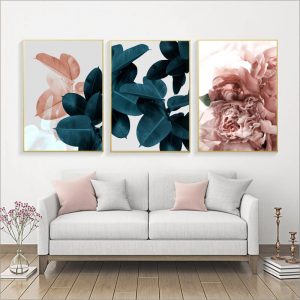 Modern Nordic Greenery Plants and Flowers Canvas Painting Floral Botanical Posters Print Wall Art Picture for Living Room Decor