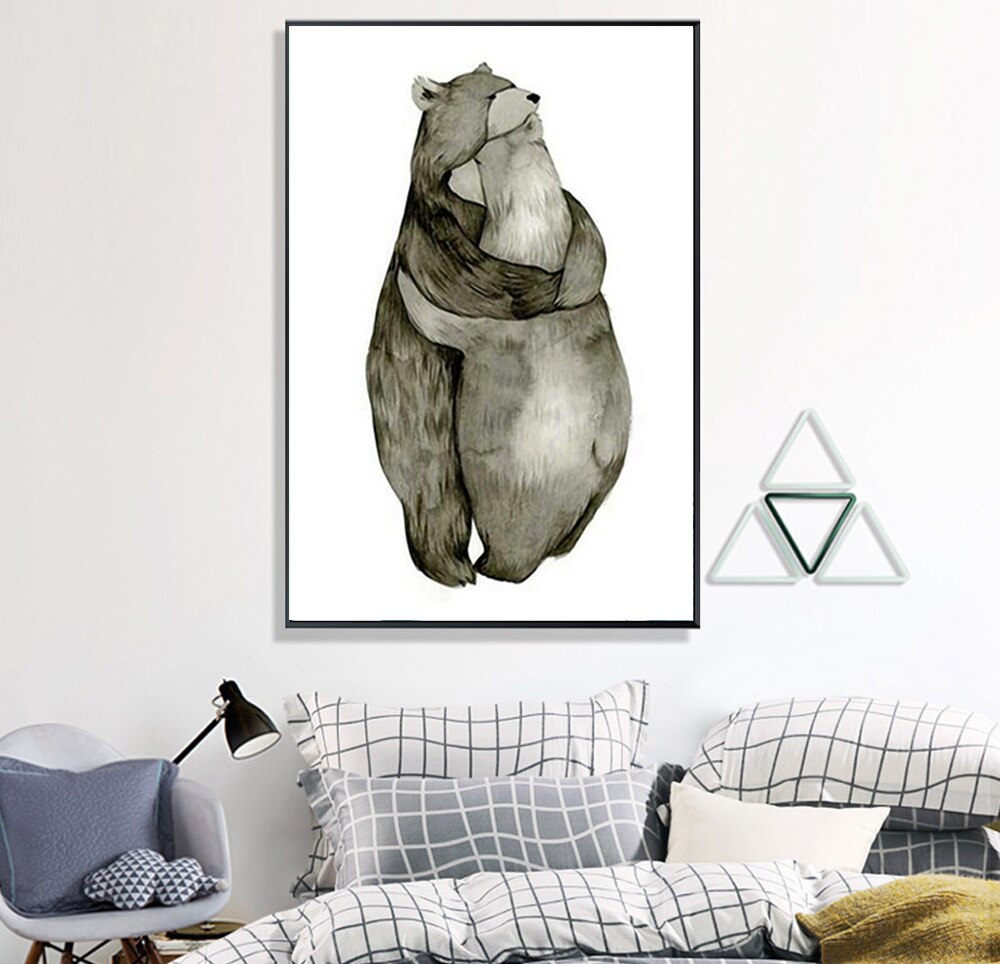 Nordic-Art-Poster-Art-Canvas-Art-Pictures-Canvas-Painting-No-Frame-Really-Deep-In-Love-Bear-3.jpg