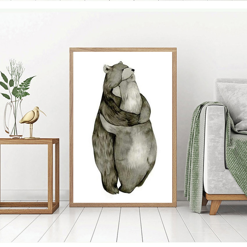 Nordic-Art-Poster-Art-Canvas-Art-Pictures-Canvas-Painting-No-Frame-Really-Deep-In-Love-Bear-4.jpg