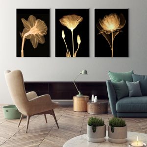 Nordic Floral Flower Botanical Wall Art Canvas Poster Painting Minimalist Print Decorative Picture Scandinavian Home Picture