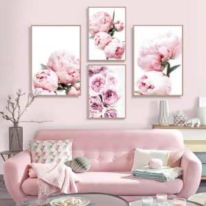 Quote Flower Poster Botanical Prints Peony Wall Art Pastel Pink Flowers Peonies Floral Rose Minimalist Fashion Instant Botanical
