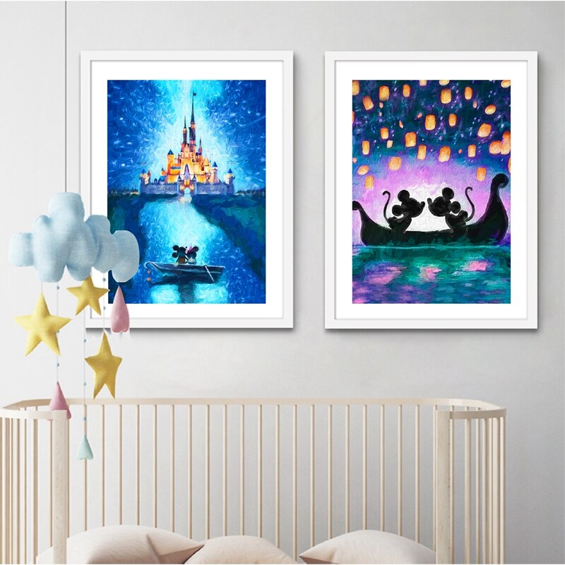 Romantic-Castle-Cartoon-Posters-and-Prints-Oil-Painting-Art-Romantic-Canvas-Pictures-Nursery-Kids-Room-Magical-4.jpg