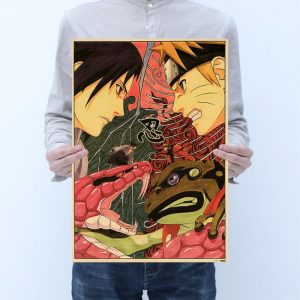 Room decoration anime Naruto kraft paper retro poster home bar cafe dormitory decoration painting wall stickers