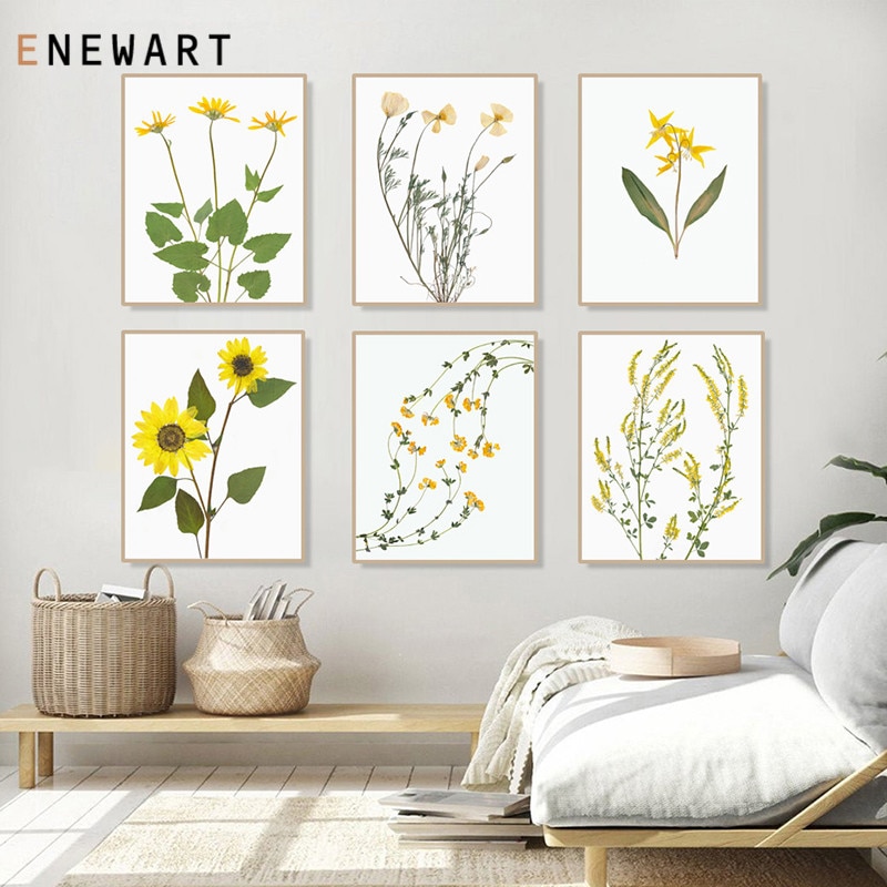 Scandinavian-Flower-Canvas-Art-Poster-Yellow-Floral-Print-Painting-Nordic-Sunflower-Wall-Picture-Modern-Living-Room.jpg