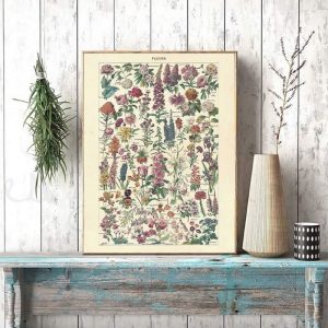 Vintage Flower Print Antique Floral Posters And Prints Wall Picture Botanical Farmhouse Wall Art Canvas Painting Home Art Decor