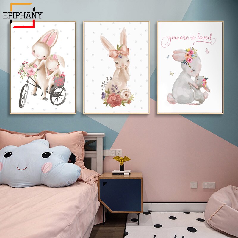 Woodland-Bunny-Print-Floral-Boho-Nursery-Wall-Art-Rabbit-Canvas-Painting-Posters-Cute-Cartoon-Animal-Kids-2.jpg