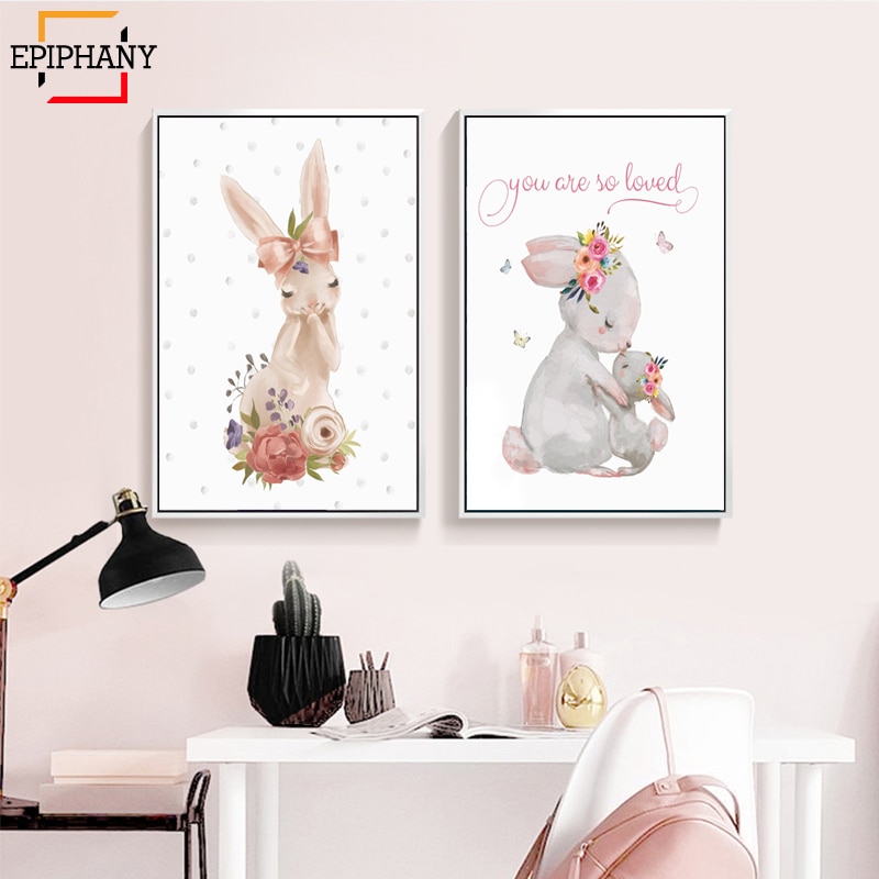 Woodland-Bunny-Print-Floral-Boho-Nursery-Wall-Art-Rabbit-Canvas-Painting-Posters-Cute-Cartoon-Animal-Kids-3.jpg