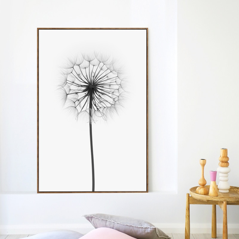 07G-Simple-Nordic-Plant-Dandelion-A4-A3-A2-Canvas-Art-Painting-Print-Poster-Picture-Wall-Office-1.jpg