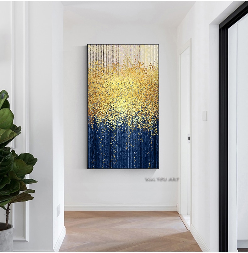 100-hand-Painted-Abstract-Golden-Dots-Canvas-Painting-Blue-Green-Gray-Poster-Modern-Wall-Picture-Living-2.jpg