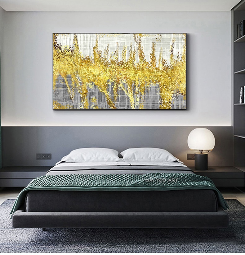 100-hand-Painted-Abstract-Golden-Dots-Canvas-Painting-Blue-Green-Gray-Poster-Modern-Wall-Picture-Living-3.jpg