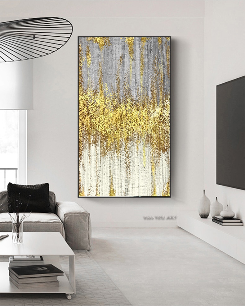 100-hand-Painted-Abstract-Golden-Dots-Canvas-Painting-Blue-Green-Gray-Poster-Modern-Wall-Picture-Living-4.jpg