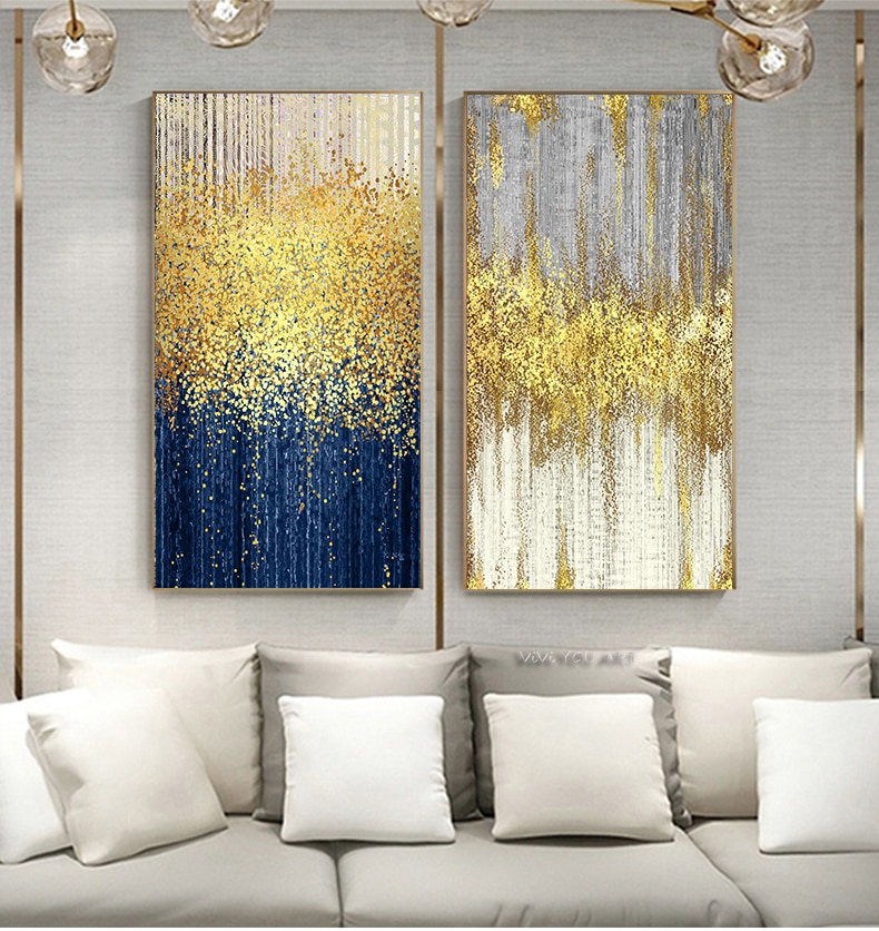 100-hand-Painted-Abstract-Golden-Dots-Canvas-Painting-Blue-Green-Gray-Poster-Modern-Wall-Picture-Living-5.jpg