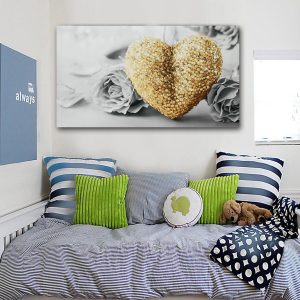 18"x32" Modern Style Nordic Heart Rose Canvas Prints Paintings Pictures Poster Frameless Wall Art Home Living Room Bedroom Decor