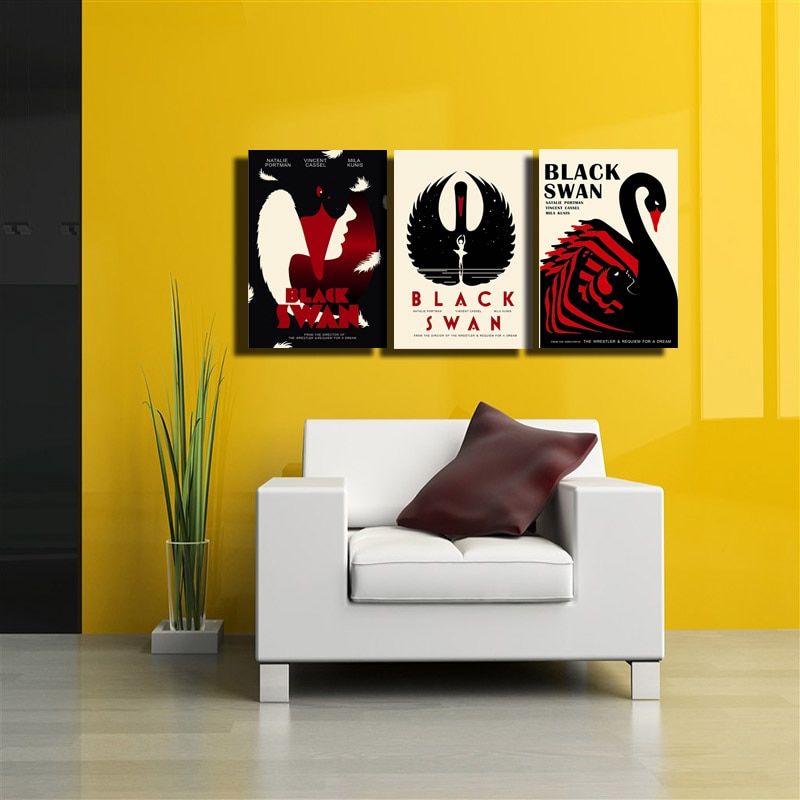3-Panel-beautiful-black-swan-cartoon-Animal-and-letters-Wall-Decor-Canvas-Poster-Printed-paintings-free-1.jpg