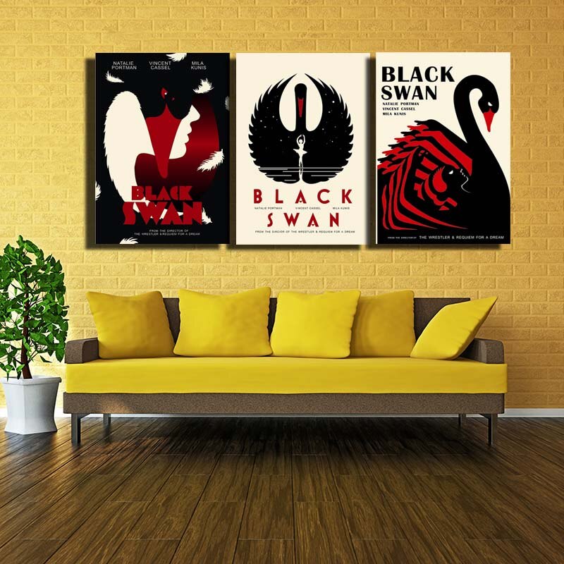 3-Panel-beautiful-black-swan-cartoon-Animal-and-letters-Wall-Decor-Canvas-Poster-Printed-paintings-free-3.jpg