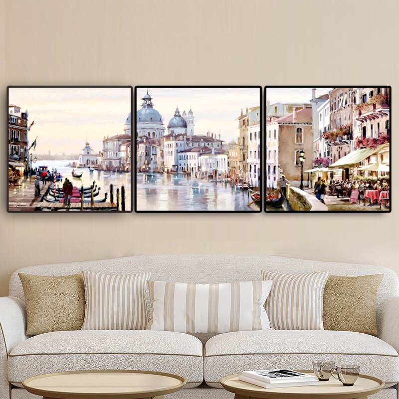 3Piece-Abstract-Venice-City-of-Water-Oil-Painting-on-Canvas-Buildings-Cuadros-Posters-and-Prints-Wall-2.jpg