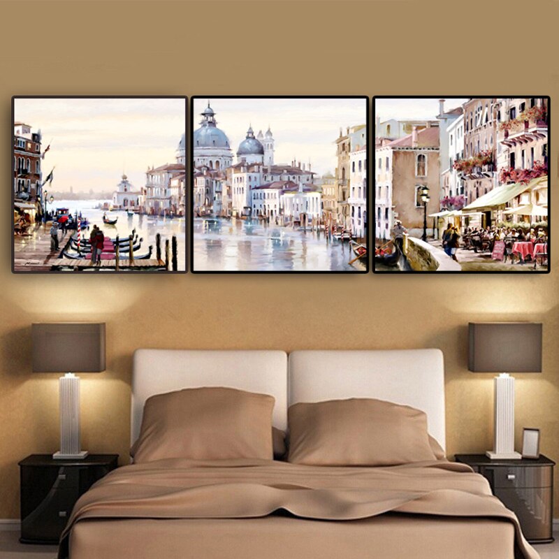 3Piece-Abstract-Venice-City-of-Water-Oil-Painting-on-Canvas-Buildings-Cuadros-Posters-and-Prints-Wall.jpg