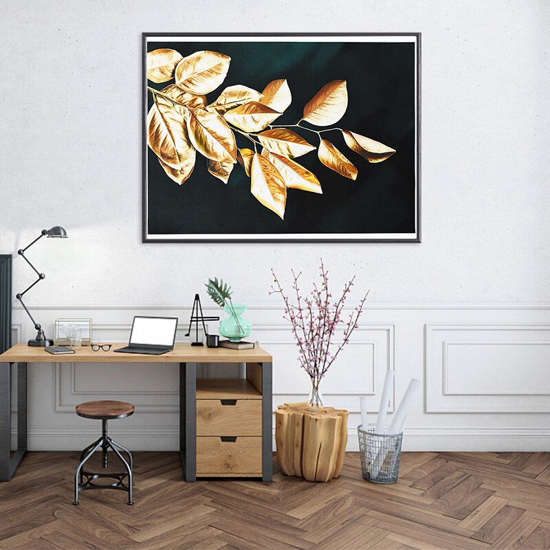 50-70cm-Abstract-Golden-Plants-Leaves-Pattern-Picture-Wall-Poster-Modern-Style-Art-Canvas-Painting-Living-1.jpg