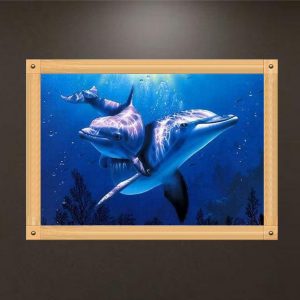 5D DIY Digital Oil Painting Paint by Numbers Dolphins Abstract Wall Art Picture Artwork Set Canvas Painting Home Decor