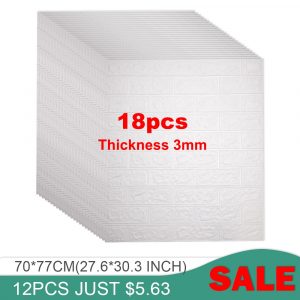 70*77cm DIY 3D Brick Wall Stickers Home Decoration Living Room Bedroom Decor Foam Self Adhensive Wallpaper Art home Wall Decals
