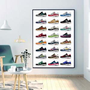 A Visual Compendium of Sneakers canvas poster Wall Decor No frame