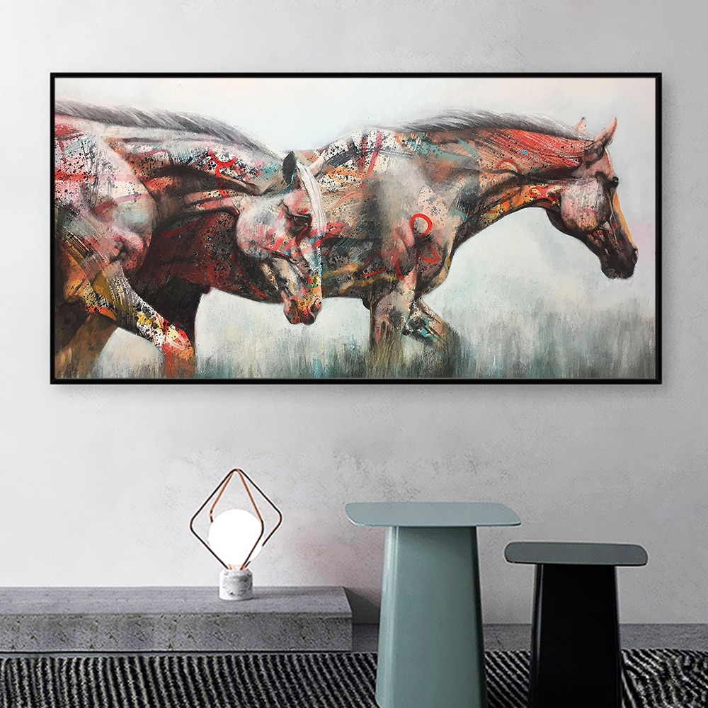 AAVV-Poster-Wall-Art-Painting-Canvas-Print-Animal-Picture-For-Living-Room-Two-Horses-Home-Decor.jpg