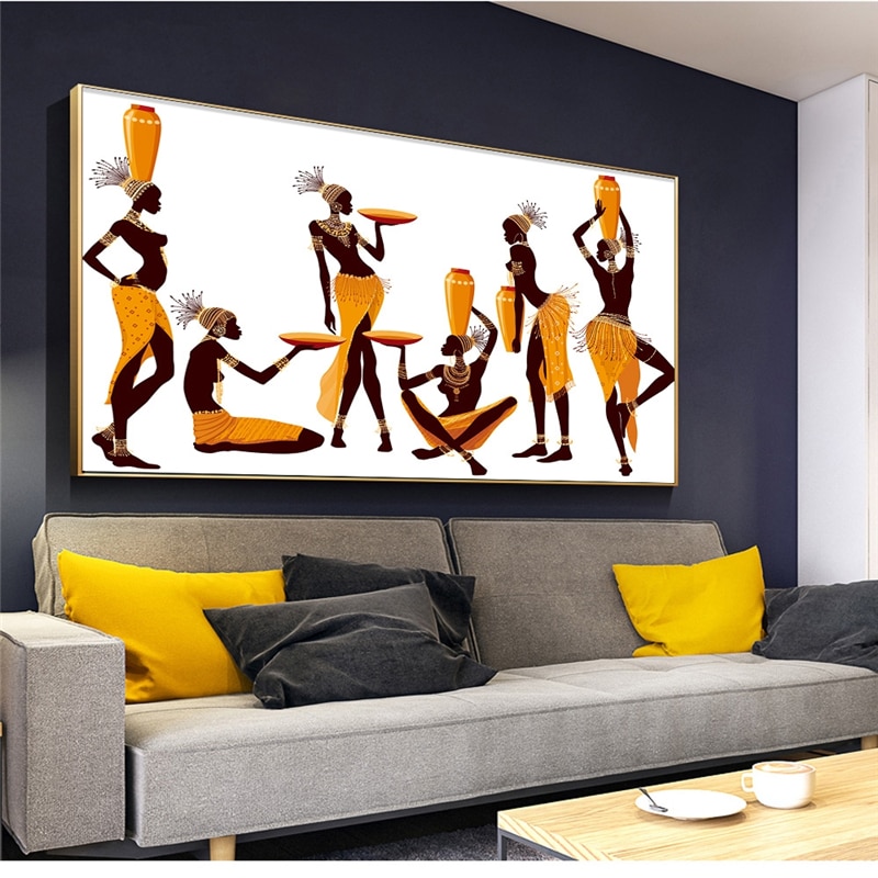 Sexy African Woman Lips Canvas Art Posters And Prints Money