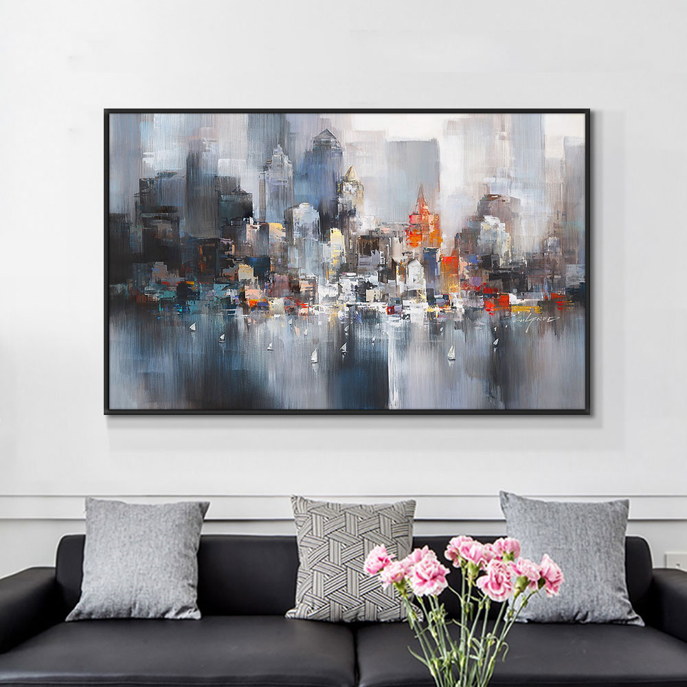 Abstract-Big-City-Buildings-100-Hand-Painted-Oil-Painting-On-Canvas-Handmade-Wall-Art-Pictures-For-2.jpg