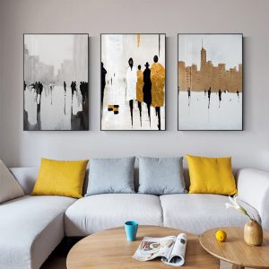 Abstract British Street White Canvas Painting Posters Prints Quadros Nordic Wall Art Modern Picture Living Room Decor Cuadros