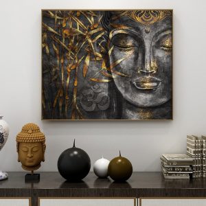Abstract Buddhism Posters and Prints Wall Art Canvas Painting Buddhist Mood Pictures for Living Room Home Buddha Decoration