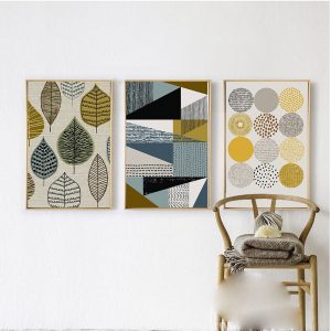 Abstract Geometric Scandinavian Canvas Paintings Nordic Posters Prints Gallery Wall Art Pictures for Living Room Home Decoration