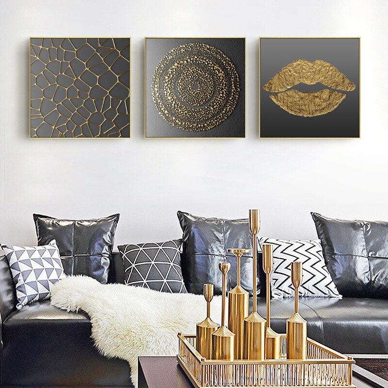 Abstract-Gold-Angel-Mouth-Tree-Black-White-Geometric-Square-Texture-Canvas-Painting-Posters-And-Prints-Wall-1.jpg