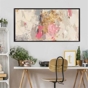 Abstract Golden Pink Wall Art Print Modern Style Canvas Ink Painting Nordic Decorative Poster Picture Bedroom Home Decor