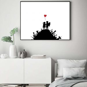Abstract Graffiti Romantic Poster nordic Pop art Canvas Painting Bansky posters and prints Figure wall pictures for living room