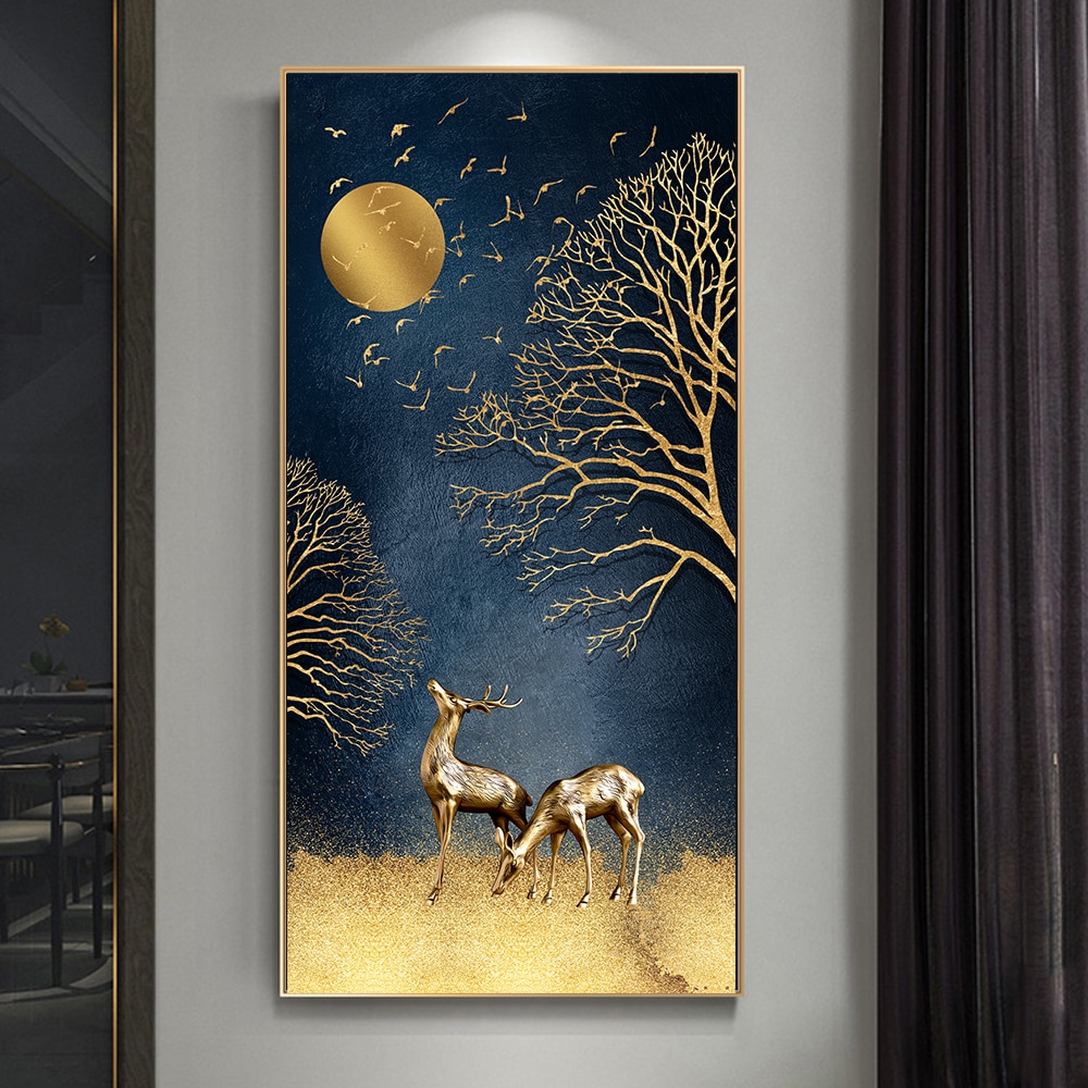Abstract-Landscape-Art-Blue-Sky-and-Golden-Elk-Canvas-Painting-Wall-Art-Pictures-for-Living-Room-1.jpg