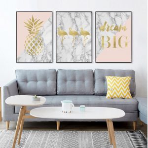 Abstract Print Painting Pineapple Geometric Canvas Painting Wall Art Quotes Posters And Prints Nordic Wall Pictures Home Decor